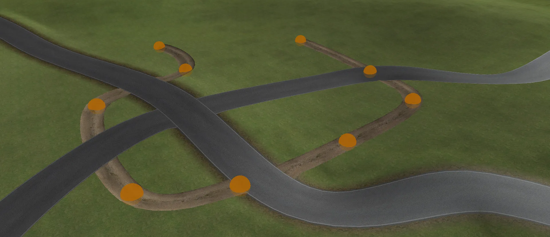 A track being cut into the terrain